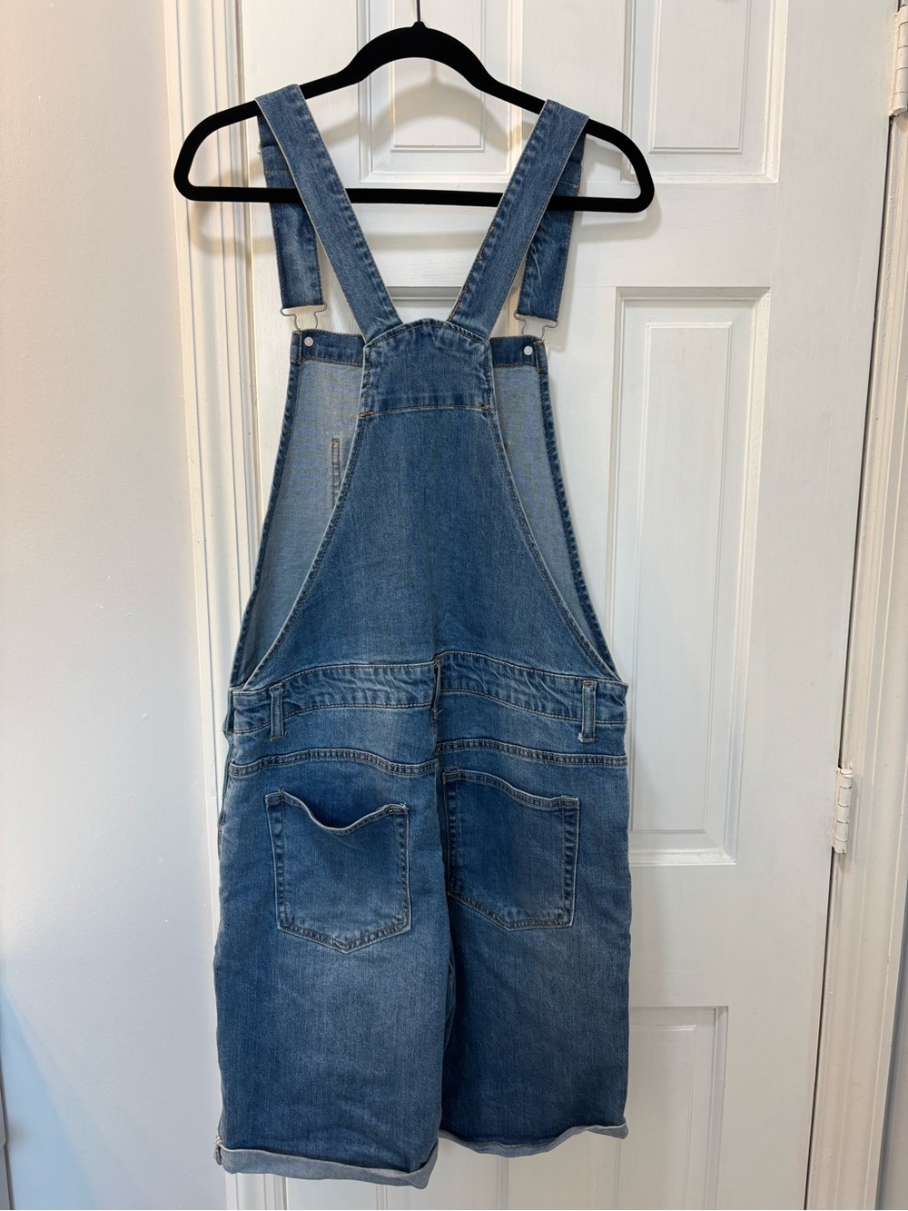 Classic Blue Denim Overall Shorts - Mens Large - Picture 7 of 10